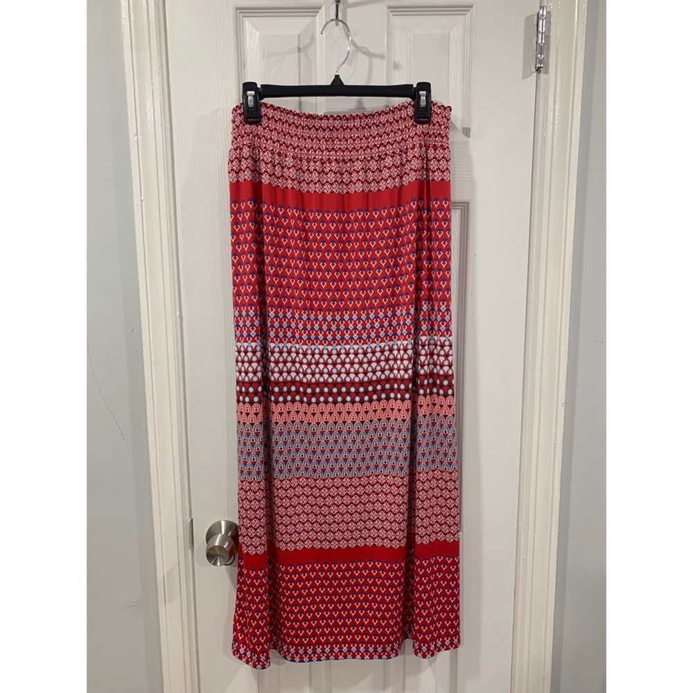 Red Floral patterned maxi skirt, size M from grisbi